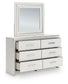Zuraleus King Upholstered Panel Bed, Dresser and Mirror