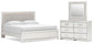 Zuraleus King Upholstered Panel Bed, Dresser and Mirror