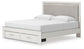 Zuraleus King Upholstered Panel Platform Storage Bed, Dresser, Mirror and Nightstand