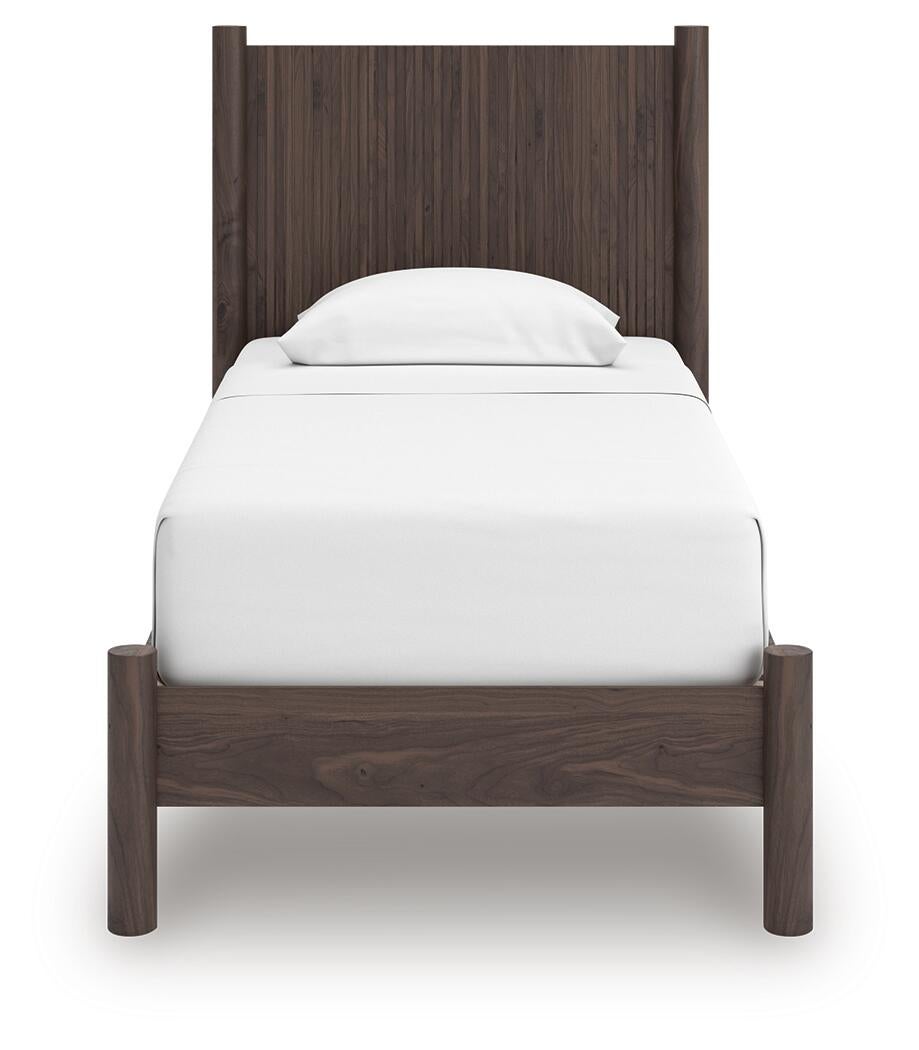 Pamytta Twin Panel Platform Bed, Dresser, Mirror and Nightstand
