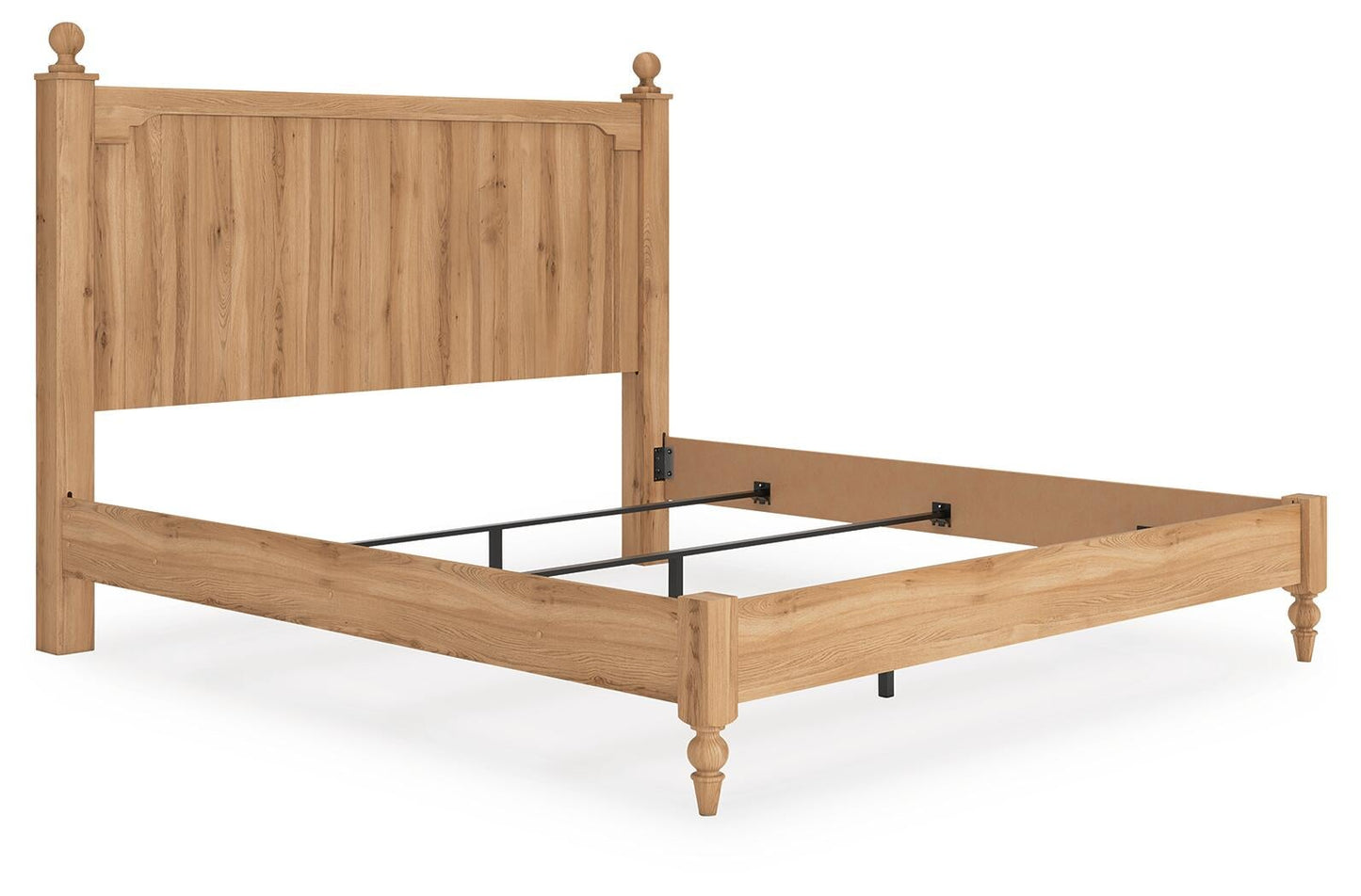 Aleaport King Panel Bed with Mirrored Dresser and Nightstand