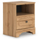 Aleaport Full Panel Bed with Mirrored Dresser and Nightstand