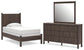 Pamytta Twin Panel Bed, Dresser and Mirror