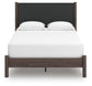 Pamytta Queen Upholstered Panel Platform Bed, Dresser, Mirror and Nightstand
