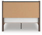 Pamytta Queen Upholstered Panel Platform Bed, Dresser, Mirror and Nightstand