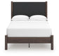 Pamytta Full Upholstered Panel Platform Bed, Dresser and Mirror