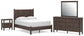 Pamytta Full Panel Platform Bed, Dresser, Mirror and Nightstand