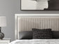 Zuraleus Queen Upholstered Panel Platform Bed, Dresser, Mirror and Nightstand