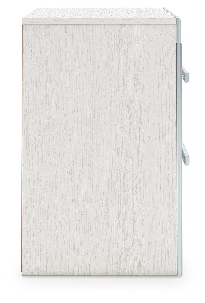 Zuraleus Queen Upholstered Panel Platform Bed, Dresser, Mirror and Nightstand