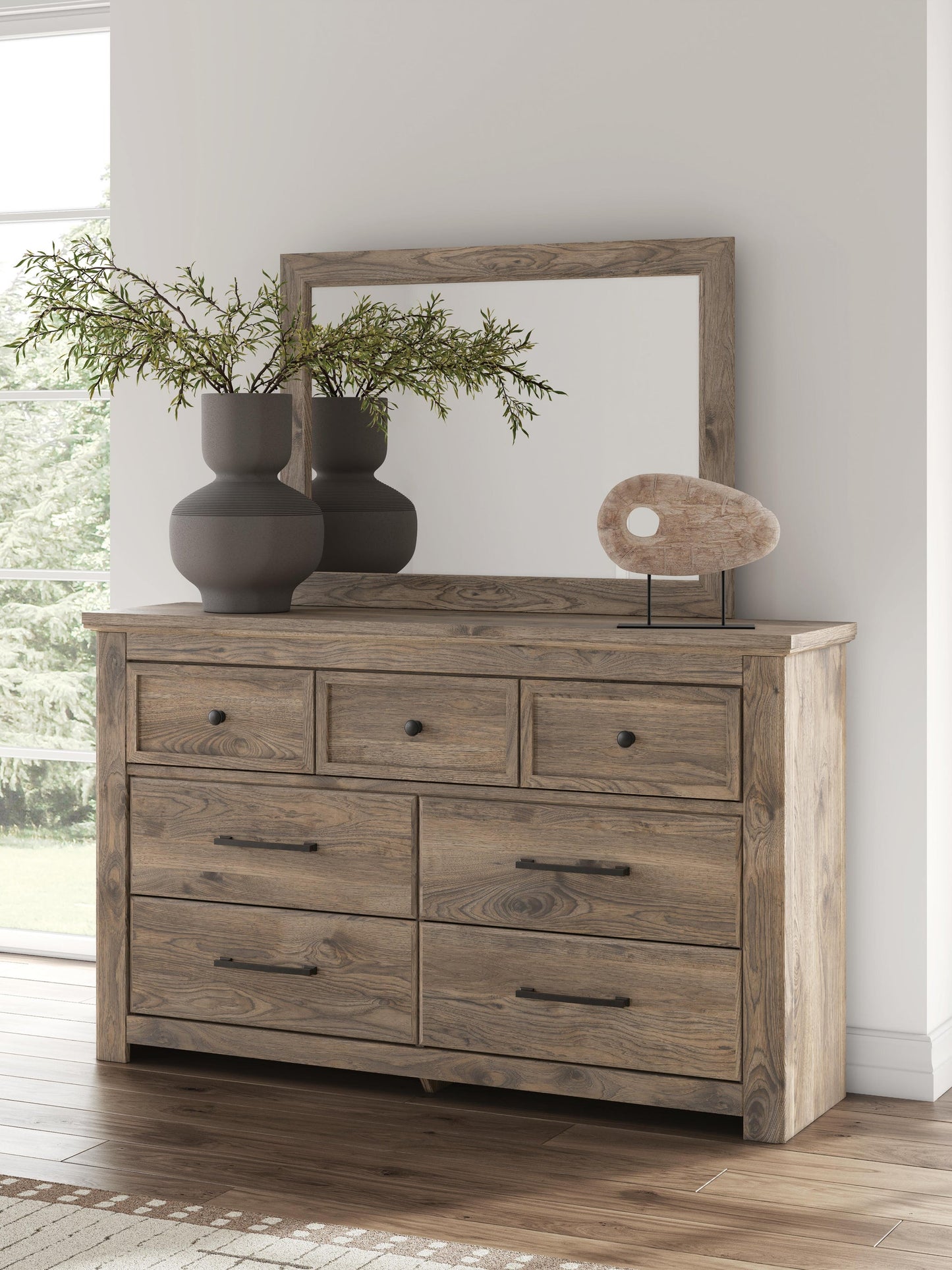 Keithland King Poster Bed, Dresser, Mirror and Nightstand