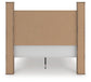 Rusticott Queen Poster Bed with Mirrored Dresser and Nightstand