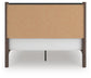 Pamytta Queen Upholstered Panel Bed, Dresser and Mirror