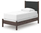 Pamytta Twin Upholstered Panel Bed, Dresser and Mirror