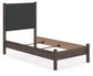 Pamytta Twin Upholstered Panel Bed, Dresser and Mirror