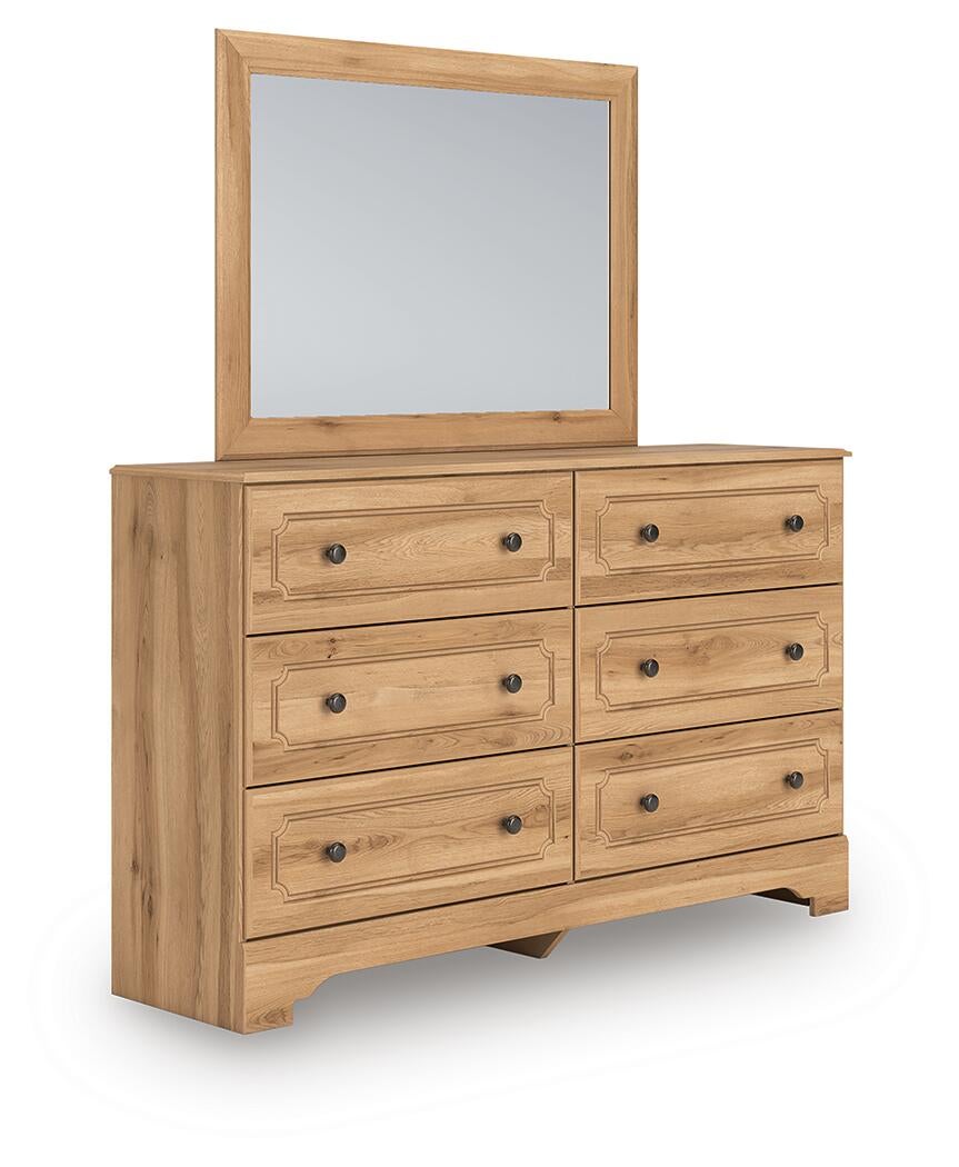 Aleaport Full Panel Bed with Mirrored Dresser