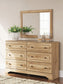 Aleaport Full Panel Bed with Mirrored Dresser