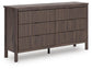 Pamytta King Panel Platform Bed, Dresser, Mirror and Nightstand