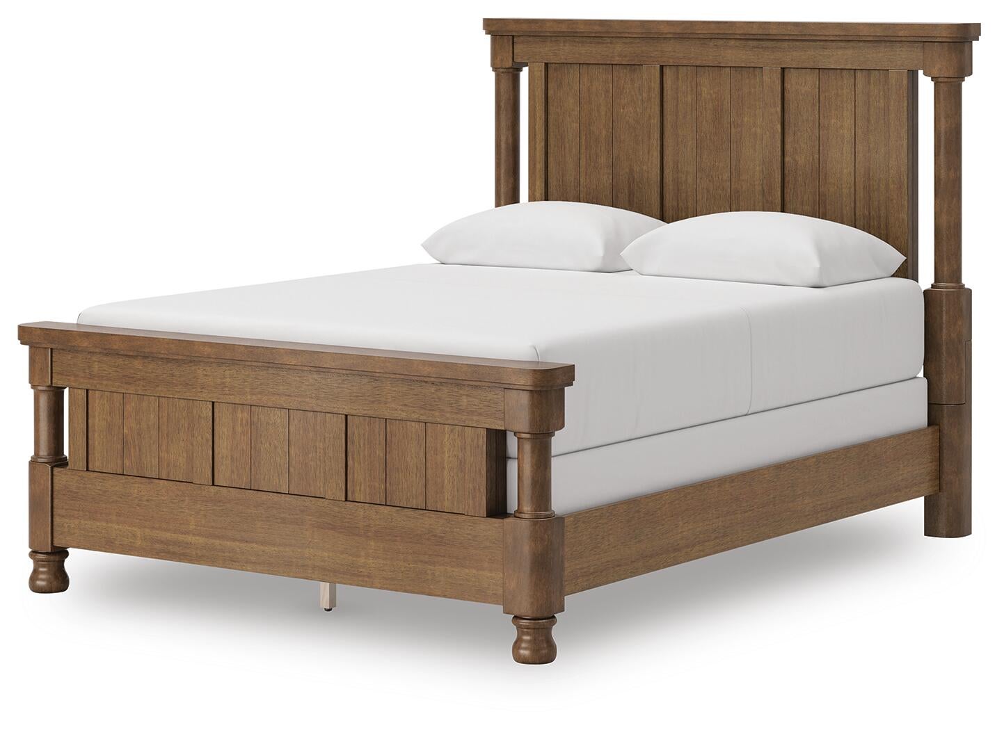 Rowlenstown Queen Poster Bed with Mirrored Dresser and Nightstand