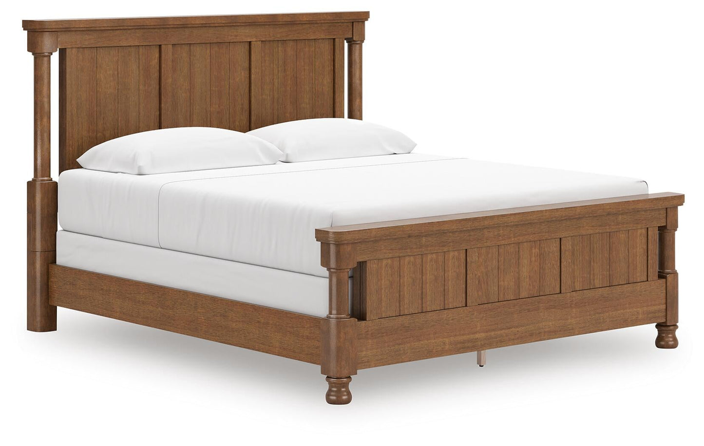 Rowlenstown King Poster Bed with Mirrored Dresser