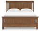 Rowlenstown King Poster Bed with Mirrored Dresser