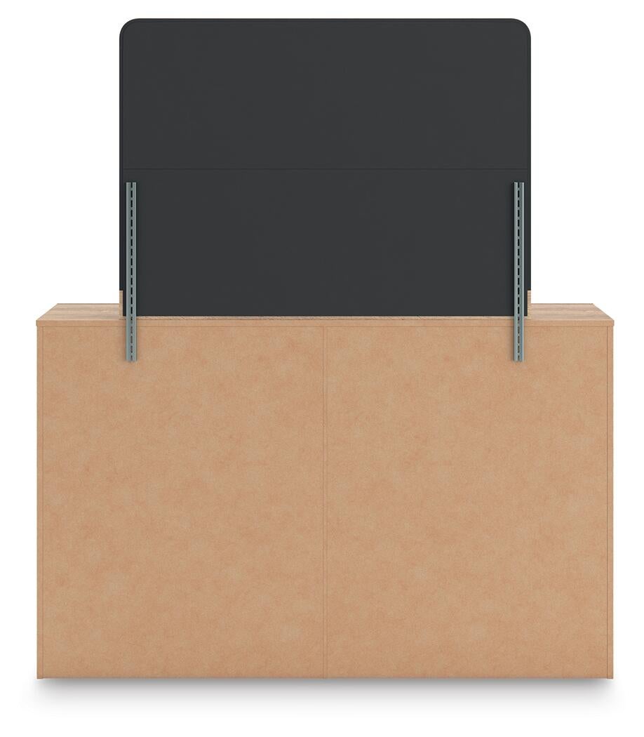 Kinlanni King Upholstered Panel Bed, Dresser, Mirror and Nightstand