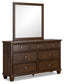 Danabrin King Panel Storage Bed, Dresser, Mirror and Nightstand