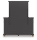 Chadworth California King Poster Bed with Mirrored Dresser