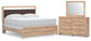 Kinlanni King Upholstered Panel Bed, Dresser and Mirror