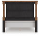 Rowlenstown Queen Poster Bed with Mirrored Dresser
