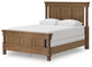 Rowlenstown Queen Poster Bed with Mirrored Dresser