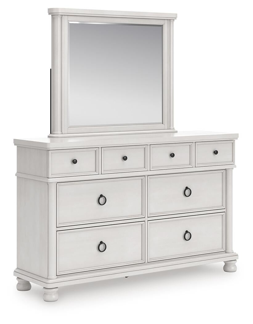 Rowlenstown Queen Poster Bed, Dresser, Mirror and Nightstand