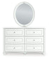 Kozlani Full Upholstered Panel Bed, Dresser and Mirror
