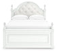 Kozlani Full Upholstered Panel Bed, Dresser and Mirror