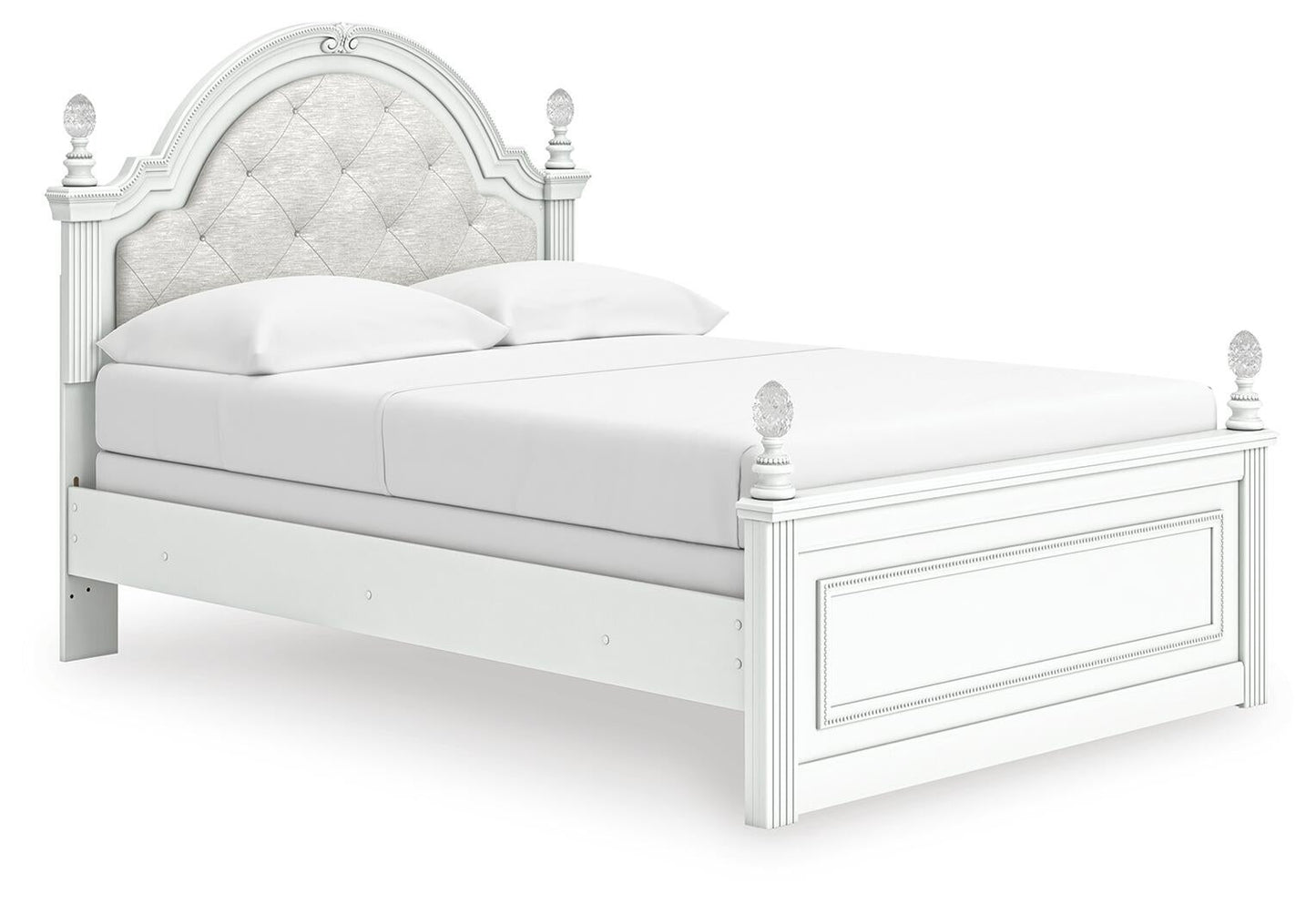 Kozlani Full Upholstered Panel Bed, Dresser and Mirror