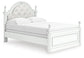 Kozlani Full Upholstered Panel Bed, Dresser and Mirror