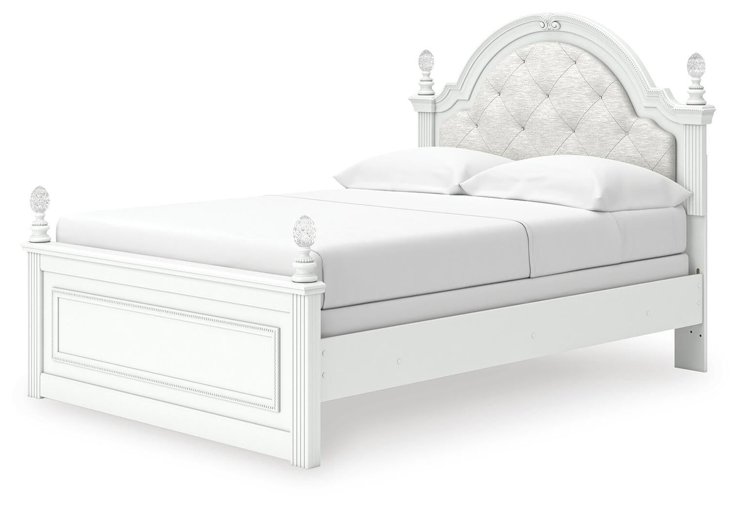 Kozlani Full Upholstered Panel Bed, Dresser and Mirror