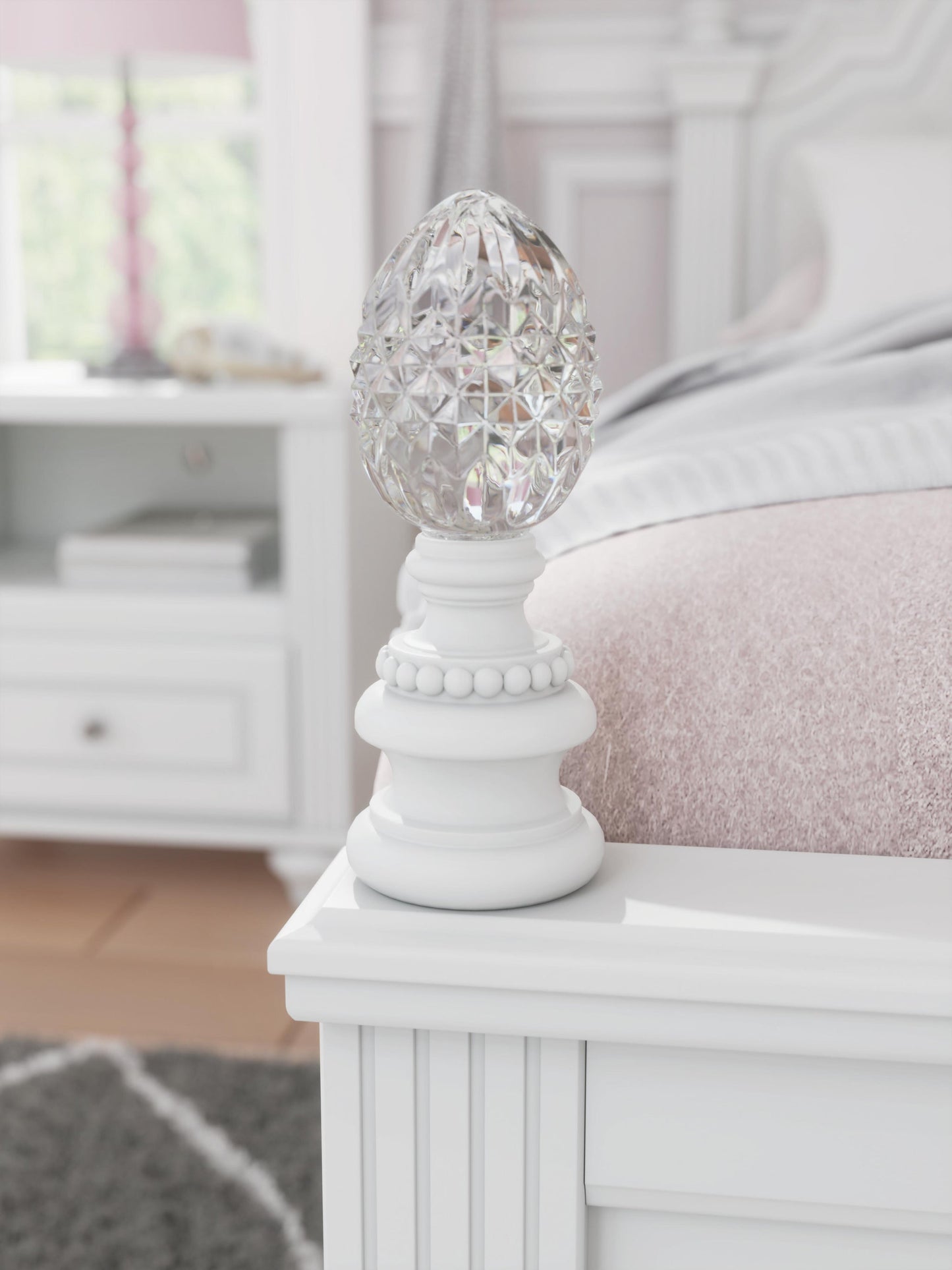 Kozlani Full Upholstered Panel Bed, Dresser and Mirror