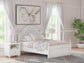 Kozlani Full Upholstered Panel Bed, Dresser and Mirror