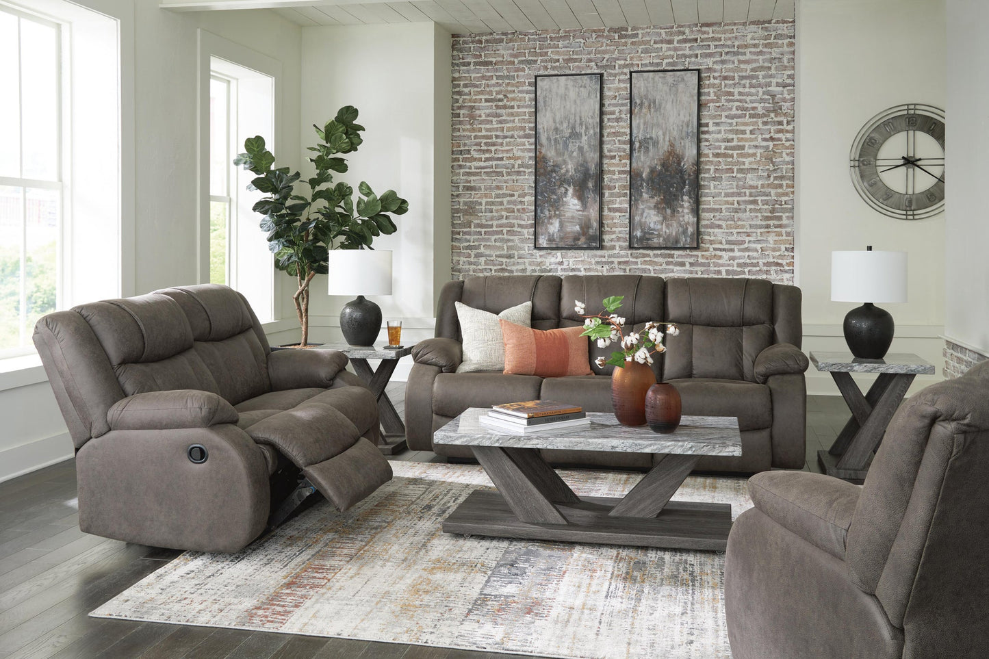 First Base Sofa, Loveseat and Recliner