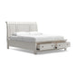 Robbinsdale California King Sleigh Bed with Storage with Mirrored Dresser