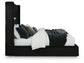 Tayleena King Upholstered Bed with Fireplace and Wireless Audio