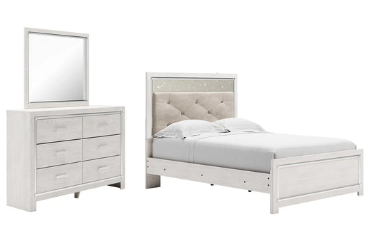 Altyra Full Panel Bed with Mirrored Dresser Premier Furniture & Mattress
