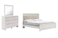 Altyra King Panel Bed with Mirrored Dresser - Premier Furniture & Mattress