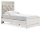 Altyra Twin Panel Bed with Mirrored Dresser Premier Furniture & Mattress