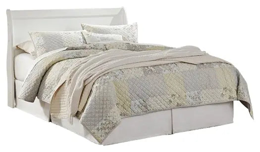 Anarasia Queen Sleigh Headboard with Mirrored Dresser, Chest and 2 Nightstands Premier Furniture & Mattress