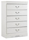 Anarasia Queen Sleigh Headboard with Mirrored Dresser, Chest and 2 Nightstands Premier Furniture & Mattress