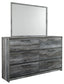 Baystorm Full Panel Bed with Mirrored Dresser and Nightstand Premier Furniture & Mattress