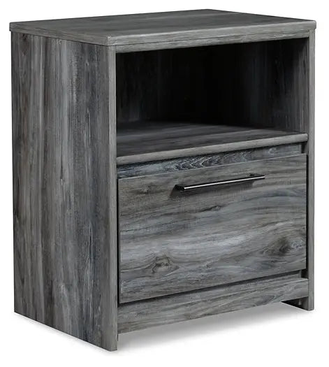 Baystorm Full Panel Headboard with Mirrored Dresser and Nightstand Premier Furniture & Mattress