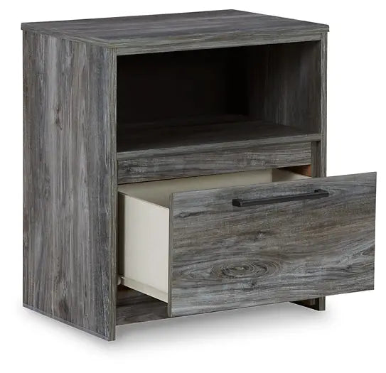 Baystorm Full Panel Headboard with Mirrored Dresser and Nightstand Premier Furniture & Mattress