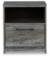 Baystorm Queen Panel Bed with 2 Storage Drawers with Mirrored Dresser and Nightstand - Premier Furniture & Mattress